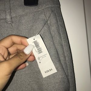 Gray Cropped Trousers